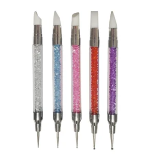 5Pcs Set Dual Head Professional Multifunctional Logo Customized Silicone Nail Art Dotting Pens