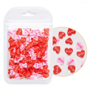 5g 10g Heart-shaped Multiple Styles Nail Decoration Charms for Nail DIY Flowers Press on Nails Art Slice Decoration