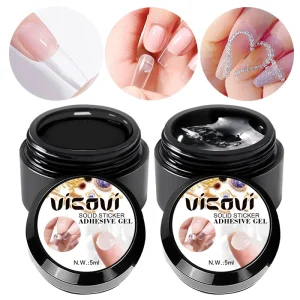 5ml Easy Stick Clear Solid Nail Patch Gel No Flowing UV LED Adhesive Bond Long Lasting Modelling Stick Tips for Salon