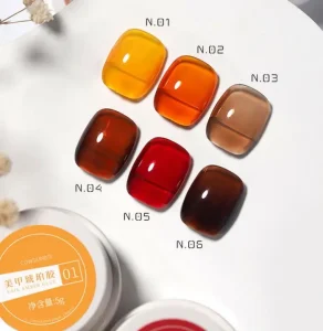 5ml Jelly Brown Gel Nail Polish Orange Red Amber Crystal Icy Clear Translucent Color Jelly Nude Gel Semi Permanent UV Gel