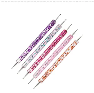 5pcs Nail Art Brushes Dotting Pen Acrylic Flower Dot Drawing Painting Manicure Tools Dual-ended Nail Decoration Accessories