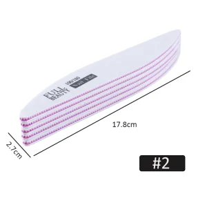 5pcs Nail File 100 180 Salon Shaper Moon Buffer Sandpaper Pedicure Buffing Nail Polishing Set Manicure Nail Accessories