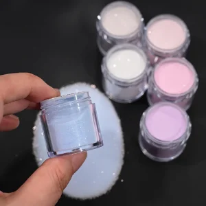 6 Color Crystal Pink Nude Nail Acrylic Powder Multi Function for Extension Carving Dipping Manicure Salon DIY Nail Art Supplies