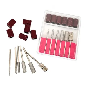 6 Pcs Nail Drill Bits Set for Electric Manicure and Pedicure Sanding Bands Grinding Heads for Nail Art Tools