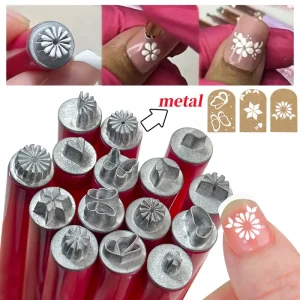 6 Piece Nail Art Stamp Pen Set Different Nail Printing Tools for Graffiti Dotting