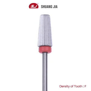 6.8MM Cone Shape Safety Manicure Tungsten Carbide 5 In 1 Nail Drill Bits For Clean Cuticle & Acrylic Tips Grinding