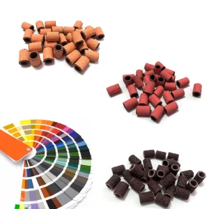 60 80 120 180 240 320 Sanding Ring Nail Art Nail Drill 6.3×12.7mm 100pcs bag