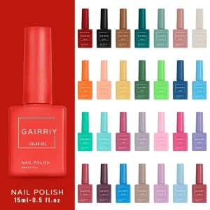 60 Color Gel Nail Polish Semi Permanent Varnish with Flash LED UV Topcoat Gloss Polishing Agent for Nail Salons