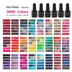 60 Colors Nail Art Salon Private Label UV Gel Soak Off Semi Permanent UV Gel Set