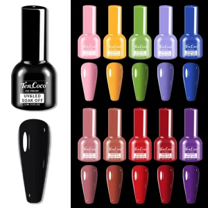 60 Colors One Bottle One Color Soak Off Solid Color UV LED Gel Nail Polish for Nail Salon