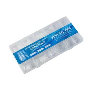 600pcs French Acrylic Nail Tips Artificial False Nails Half Matte Tips Almond Ballerina Full Cover Soft Gel Nail Tips