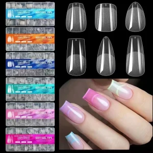 600pcs Nail Art Enhancements Semi Matte No Marks and No Polishing Nail Art Tips