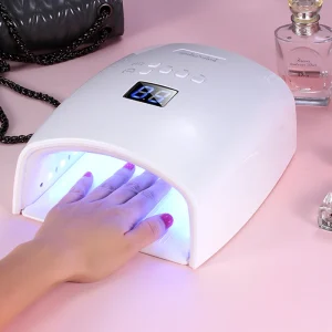 66W UV Lamps Nails Rechargeable Quick Drying Gel Polish Nail Lamp Red Light Portable UV LED Nail Lamp with Rhinestones