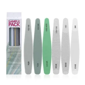 6PCS Professional Block Washable Double Sided 1000 4000 Grit Nail Buffer File Set