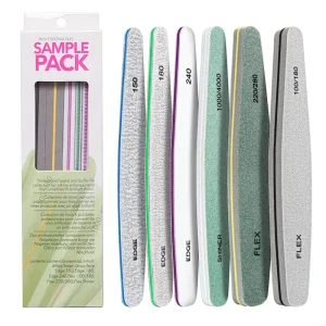 6Pcs Box Professional Nail Files Set Sponge Buffer Manicure File 150 180 240 280 1000 4000 Grit Nails Tools Kits for DIY Home