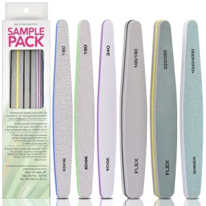 6Pcs Lot 100 180 240 1000 Grit Nail File Gel Polish File Set Buffer Sandpaper Professional Nails Files for Manicure Remover Tool