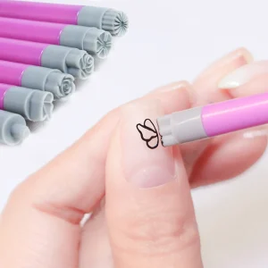6pcs Set Metal Nail Art Stamper Pen Stamp Polish Print Manicure Image Plate Tool Nail Art Stamper for Nail