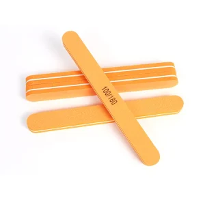 7 Inch Orange Sponge Nail File Washable Private Label Sponge Nail Buffer Files 100 180