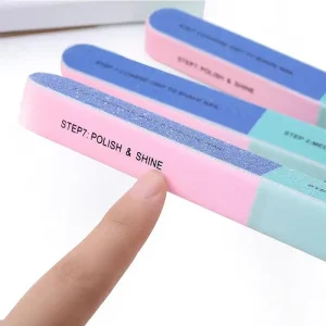 7 Sided Nail File Sanding Buffer Buffing Polish Tool Nail Rubbing Strip Foam Article Made Emery Glass Sponge Materials