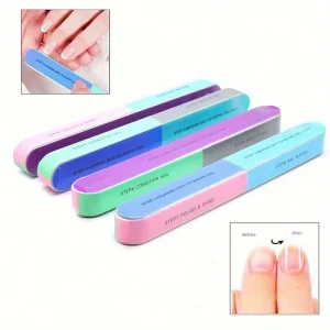 7 Sides Nail Buffers Files Professional Polisher for Art Manicure Polishing Block Buffing Accessories Cream Tools