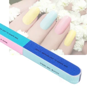 7 Ways Hot Selling Seven Sided Polishing Rubbing Strip Multi Function Nail File Private Label Nail Art Tool
