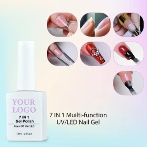 7 in 1 UV Gel Builder Glue 15ml Hard Sculpture Gel for Nail Thickening and Extension Nail Strengthener