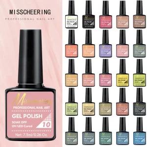 7.5ML Professional Nail Art Gel Polish 66 Colors Nail Art Salon Soak Off UV LED Nail Gel Varnish Manicure Polish