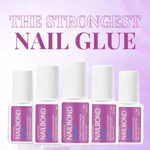 7g Nail Glue with Brush Pink Nail Glue Quick Drying Light Free Nail Glue Adhesive