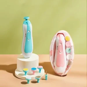 7in1Electric Baby Nail Trimmer Safe ABS Electric Nail Clipper for Newborns Infants Toddlers with LED Light Low Noise Custom Logo