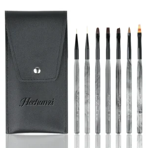 7pcs set Professional Nail Supplies Custom Hair Nail Art Brushes Hot Ink Painting Handle Acrylic Nail Brush With Packaging
