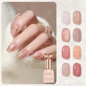 8 Colors Gel Nail Polish Collection With Your Logo Jelly Colored Transparent Nail Gel