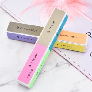 8 Sides Sponge Nail File Polishing Block Grinding Long Strip Sandpaper Manicure Shaping Tool Nail Buffer Block