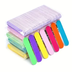 8.5cm Double Side Nail Files Mini Wood Sanding Buffer Block Set for Gel Polish Manicure Pedicure Salon Nail Art Tools