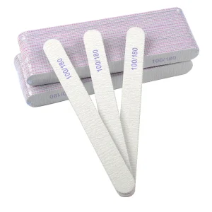 80 100 150 180 240 Different Shape Emery Sandpaper Nail File Buffer Double Side Nail File Buffer Art Tool