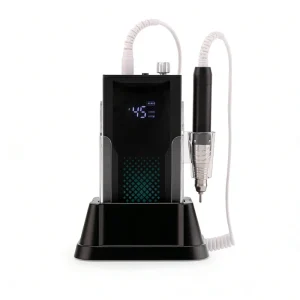 85W Brushless Nail Drill Machine 45000 RPM Rechargeable Durable Metal Material Full Screen Design for Salon