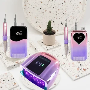 85W Wireless Nail Drill Machine 35000RPM Electric Drill Low Noise Low Vibration