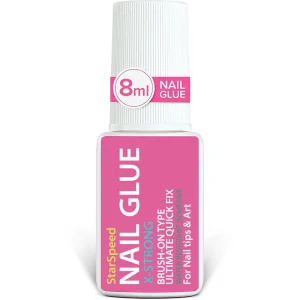 8g Strong Hold Non Toxic Press On Nails Glue Long Lasting Nailbond for Nail Tips Brush on Nail Glue