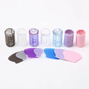 9 Colors Jelly Soft Silicone Nail Art Stamp Heads and Plastic Scraper Stamping Palette Image Transfer Tool Nail Art Stamper