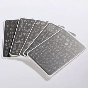 9.5X14.5cm Nail Stamping Plates Stainless Steel Image Nail Stamp Template Plates Rectangle Manicure Tools Stamping Plates