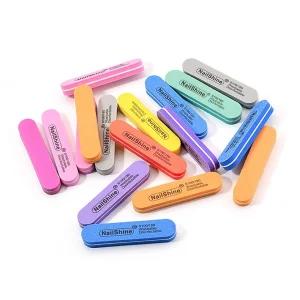 90x20mm Mini Buffer File Short Nail File Sanding Sponge Eva 9 Colors Stock Sand File and Buffers Pink