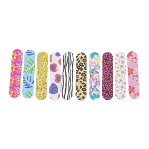 9cm EVA Colorful Patterns Nail Trimming Grit Nail File Polishing Rubbing Sanding Strip Buffer Sponge Board