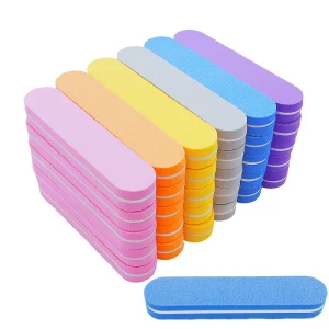 9cm Nail Buffer Block Sponge Mini Nail File Washable Double Sided 100 180 Sanding Block Buffing Files for Acrylic Natural Nails