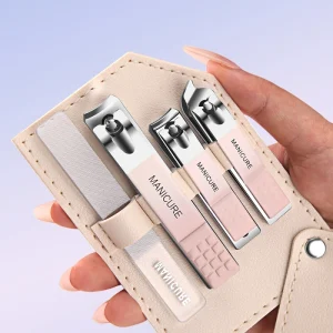 A 4 Piece Portable Nail Clipper Set for Home Use Nail Clippers Manicure and Care Tools and a Complete Set for Nail Art