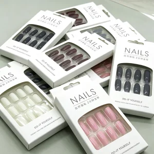 ABS Press-On Nails 24Pcs Ultra Thin Reusable Full Cover Square Butterfly UV Coated Scratch Resistant False Nails for Women Daily
