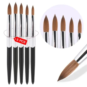 ALL Size Nail Brush Kolinsky High Quality Customized Natural Sable Brushes Acrylic Nails Brush