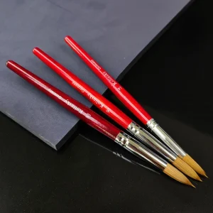 Accessories and Tools Nail Art Painting Pen Pure Acrylic Brush 100% Kolinsky for Nails Application Support Custom Logo