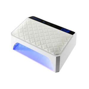 Accommodate Both Hands Use for Press-on Nails with Hand Pillow UV ED Dual Light Source Lamp Beads Power Storage Nail Lamp
