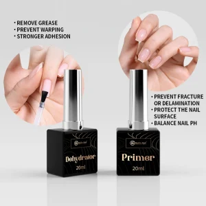 Acid Free 20ml Adhesive Primer Dehydrator for UV Gel Manicure Increases Adhesion pH Bond OEM Bottled Box Air Dry Liquid Steps
