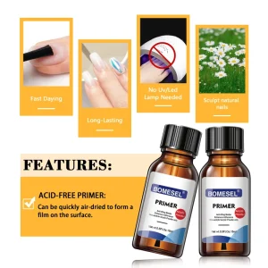 Acid Free Nail Primer Dehydrator Anti Lifting Binder Remove Oil Enhance Adhesion for Acrylic Powder No UV Lamp Needed