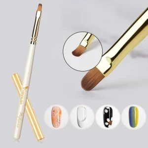 Acrylic Brush Kolinsky Hair Nail Brush Multi Function Nail Brush Set Rose Gold Metal Nail Art Tools